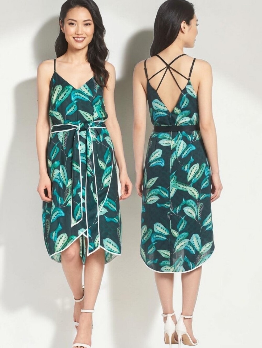 ADELYN RAE ANTHROPOLOGIE Havana Tropical Slip Dress - Size S
